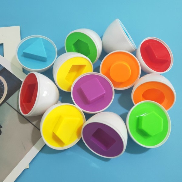 6 biter Baby Smart Egg Montessori Pedagogisk Leker For Barn