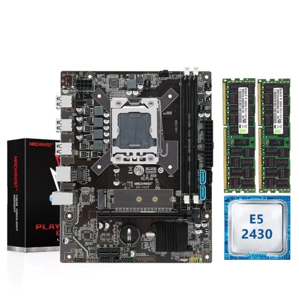 X79 emolevy LGA 1356 sarja sarja Xeon E5 2430 CPU prosessori 8GB(2*4GB)DDR3 ECC RAM muisti M.2 NVME X79-V309
