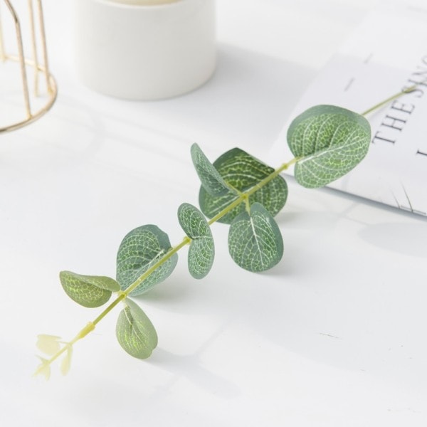10 bitar eukalyptus blad falskt gräs jul dekorationer vaser