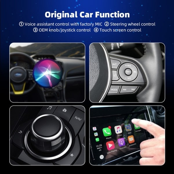 Wireless Carplay for Toyota Mazda Nissan Camry Suzuki Subaru Citroen Audi Mercedes