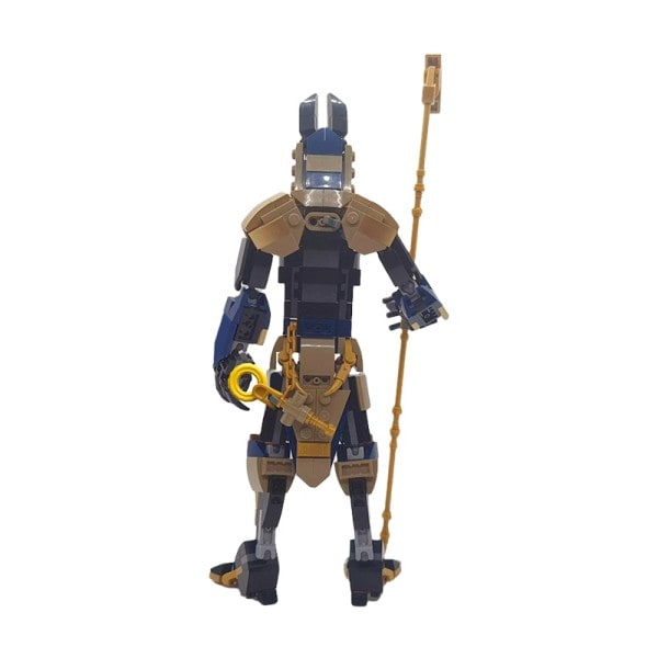 Forntida egyptiska Gud Anpu Action Figur Byggnad Block Kit Pyramid Undervärlden Farao Väktare