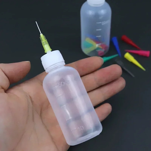 8 stykker Syltetøj Maling Squeeze flasker Med 7 dyser