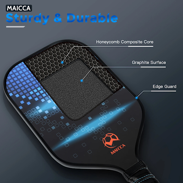 Pickleball Paddlar USAPA Godkänd Set Racket Honeycomb Core 4 Balls