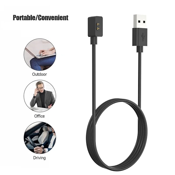 USB Magnetisk Oplader Aktiv Smartwatch Oplader Tråd