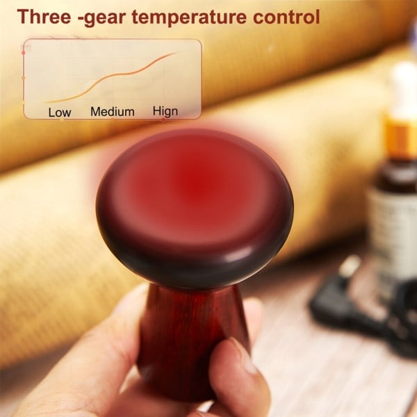 Elektrisk Hot Stone Massager för Ansikte Gua Sha skrapning Anti-rynk