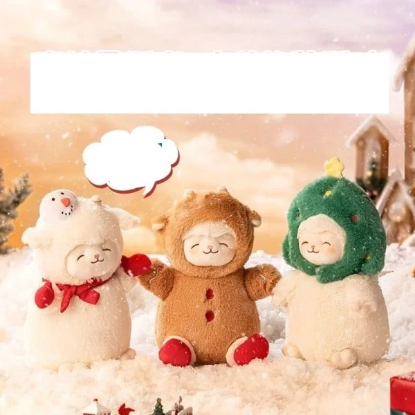 Jul Får Plys Legetøj Nødt Cos Snemand Honningkager Mand Lam Plushie Dukke Blødt Fyld Dyre Legetøj