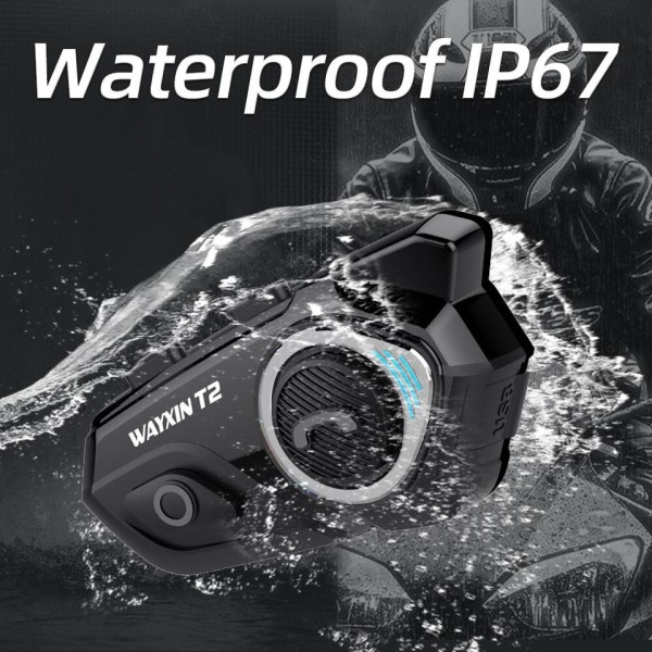Bluetooth Intercom Moottoripyörä kypärä kuulokkeet 2 Rider Intercom Motos Interphone BT 5.0