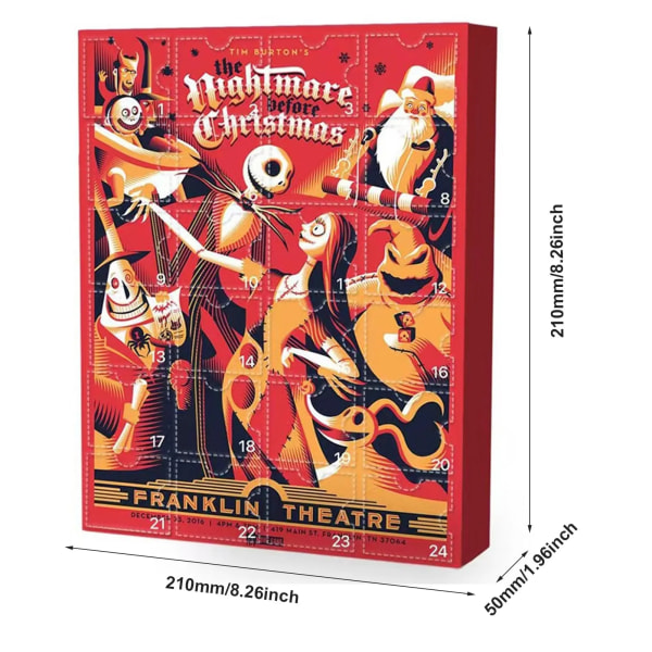 Adventti kalenteri sisältää 24 lahjaa nukkeja kiitospäivä kauhu figuurit adventti kalenteri joulu laskenta