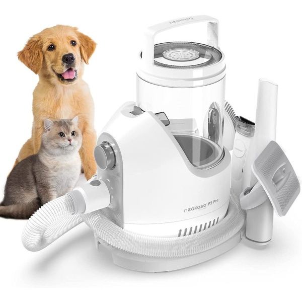 Hund Grooming Kit Hund Clippers Vacuum Sug 99% Hår,Ppet Grooming med 5 Beprövade Grooming Verktyg