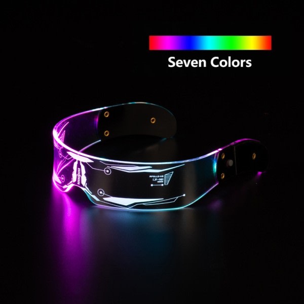 Färgglada Lysande LED glasögon för musik bar KTV Neon fest Jul Halloween Dekoration LED glasögon