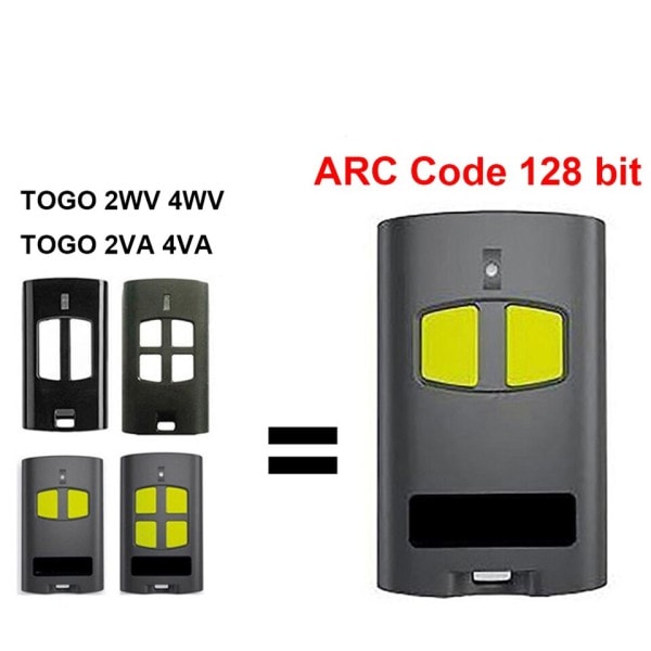 433mhz Rolling Code TOGO2VA 433,92MHz BENINCA TOGO 2VA 4VA ARC Coding