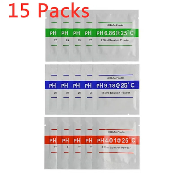 15 bitar 4,01 6,86 9,18 PH Meter Kalibrering