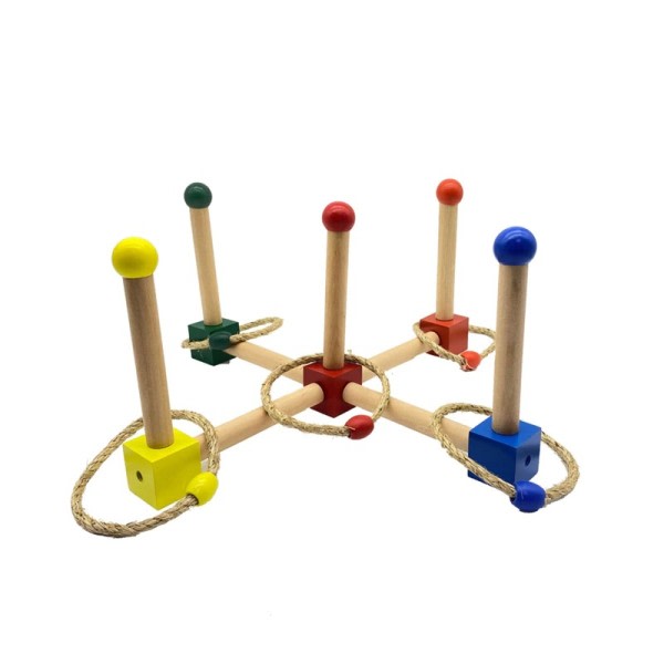 Treeyear Ring Toss Spel Montessori Praktisk Liv Material, Utbildnings Trä leksak