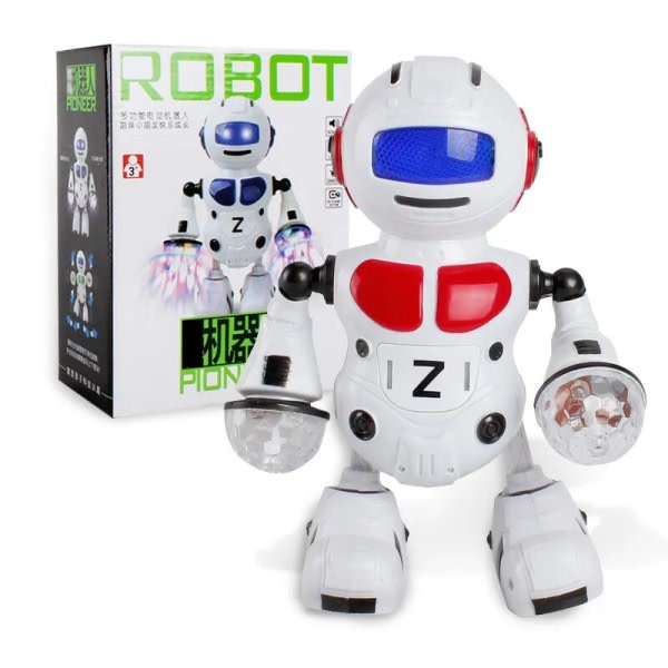 Intelligent Elektrisk Dans Tromme Robot Børn's Med Blinkende LED lys Musik Legetøj
