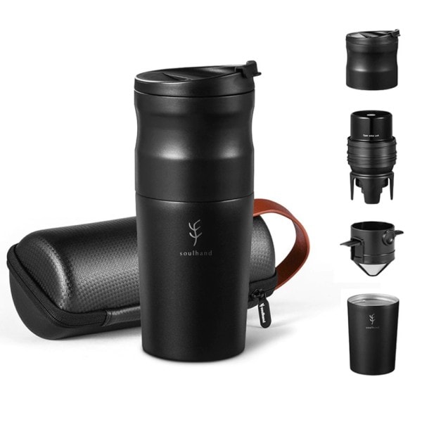 Elektrisk kaffe kvarn bärbar espresso maskin resor kaffebryggare för bil hem resor mugg med kvarn filter