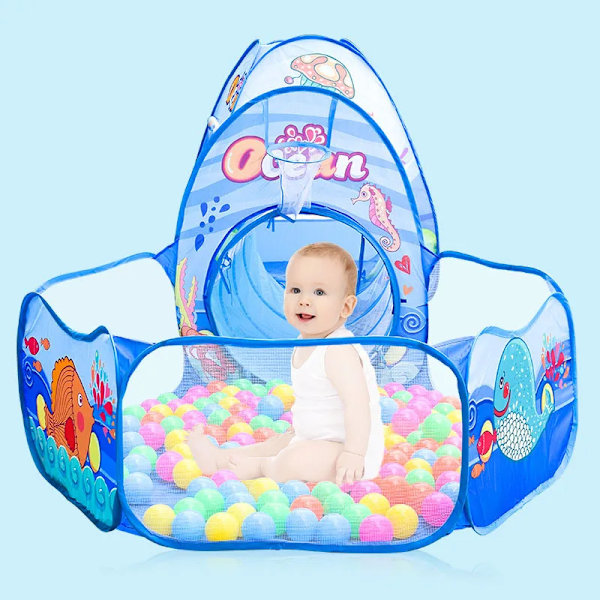 3 i 1 barn boll pool baby ballong lekhaga bärbar barn tält boll grop krypning tunnel barn lekplats gård rum pool