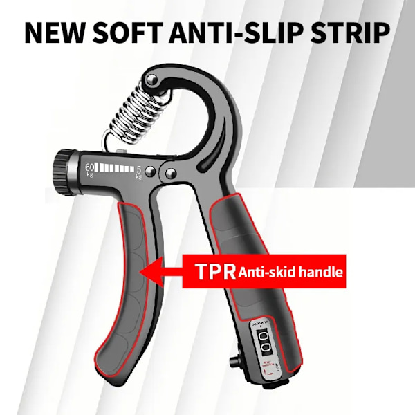 Grip Justerbar R-Typ Hand Grip Träning Räknebar Styrka Träning Stärkande Tång Fjäder Finger Nyp Wrist Expander