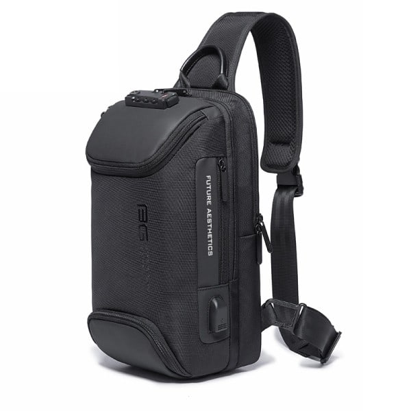Män's väska Stöldskydd Bröstväska Multifunktions Crossbody väska Man Skulder Messenger väskor