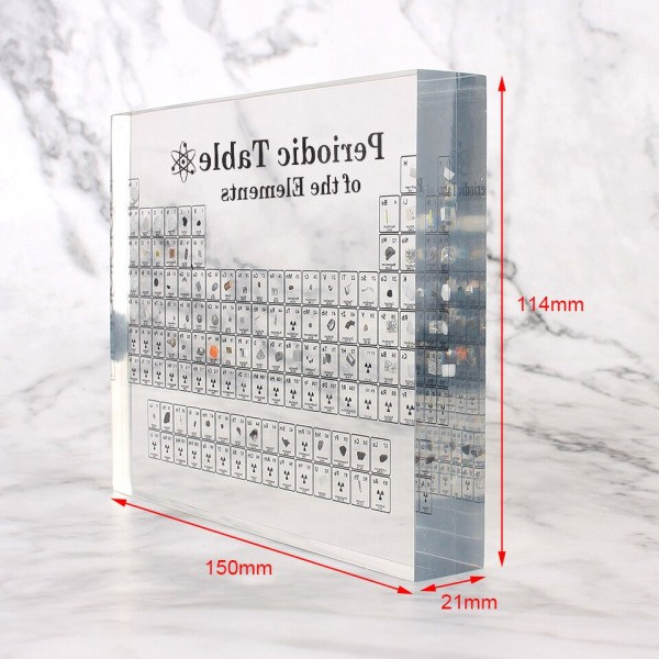 Kemisk Element Display Akryl Periodisk Tabel Børn Undervisning Skole Display Med rigtige Elementer