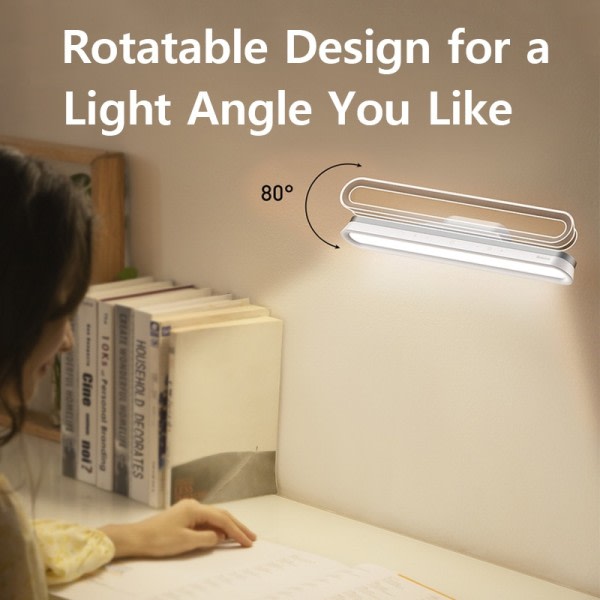 Skrivbord Lampa Hängande Magnetisk LED Bord Lampa Laddbar Steglös Dimmer Skåp Ljus Natt