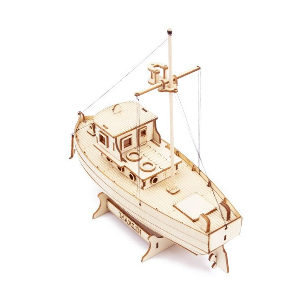 Trä Skepp Modell Kit Segelbåt Fiske Båt Byggnad 3D Pussel Montering Trä Gör-det-själv Mekanisk leksak
