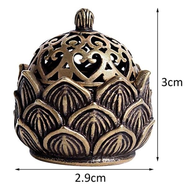 Retro Kobber Lille Lotus Lomme Hollow Out Røgelse pind Brænder Messing Røgelse Holder