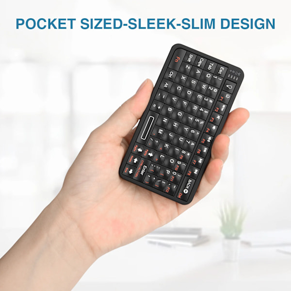 Bluetooth tangentbord mini trådlöst tangentbord mus fjärr pekplatta