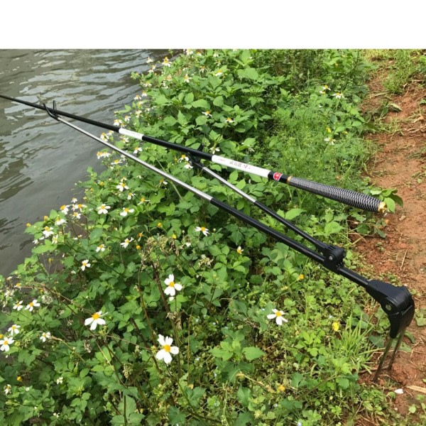 2,1m teleskopisk fiske fäste spö hållare fäste stöd ställ för fiske spö
