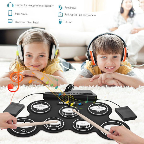 Elektroninen rumpu sarja USB Roll-Up Pii rummut Pad