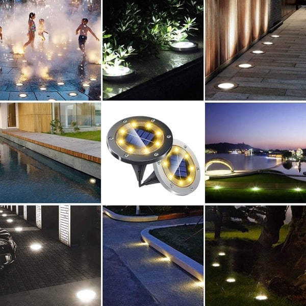 16 LED Aurinko Nurmikon Valot Maa Ulkona vedenpitävä Aurinko Puutarha Sisustus lamput