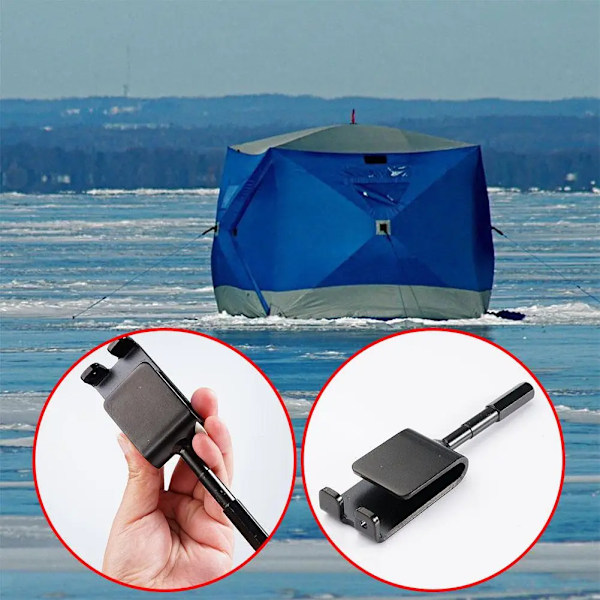 Ice Power Drill Adapter Portable Shelter Tält Fixer För Spik Bracket Clam Ankare Is Inlägg Sömnad Tält Pinn