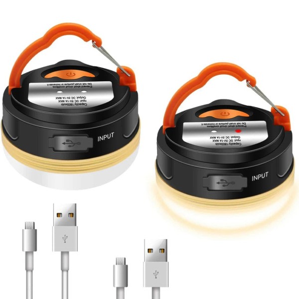 USB Genopladelig Bærbar Lommelygte 1800mAh Camping udstyr Lys LED Lantern Bord lampe