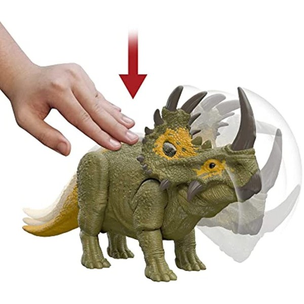 Jurassic World Dominion Roar Strikers Sinoceratops Triceratops Ljud Attack Leksaker