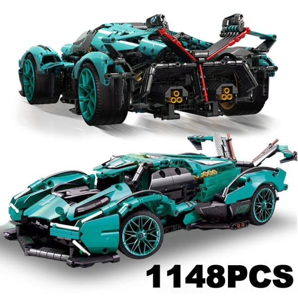 Tekniset Lamborghinit Super Speed Kilpailu auto rakennus palikat ajoneuvo malli kokoonpano tiilet lelu aikuiselle lapsille