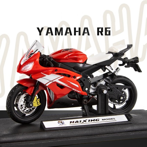 1:18 Våg Yamaha R6 Alloy Scooter Sport Cykel Figuriner Diecasts Barn leksak