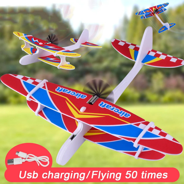 Stort skum flygplan leksak hand kastning flygande flygplan flyg segelflygplan diy modell leksak