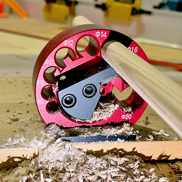 1 Set 8-hål Justerbar Dynm Maker Jig Eller Hårdmetall Klingar Träbearbetning Elektrisk Borr Fräsning Pind Rund Stång Hjälp Verktyg