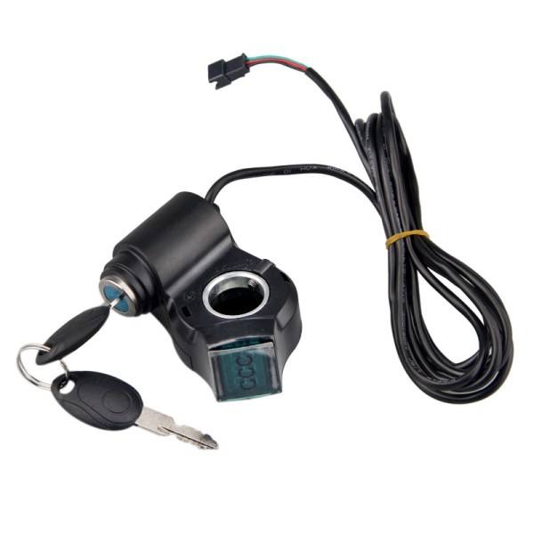 El Cykel Tommelfinger Gashåndtag Voltmeter