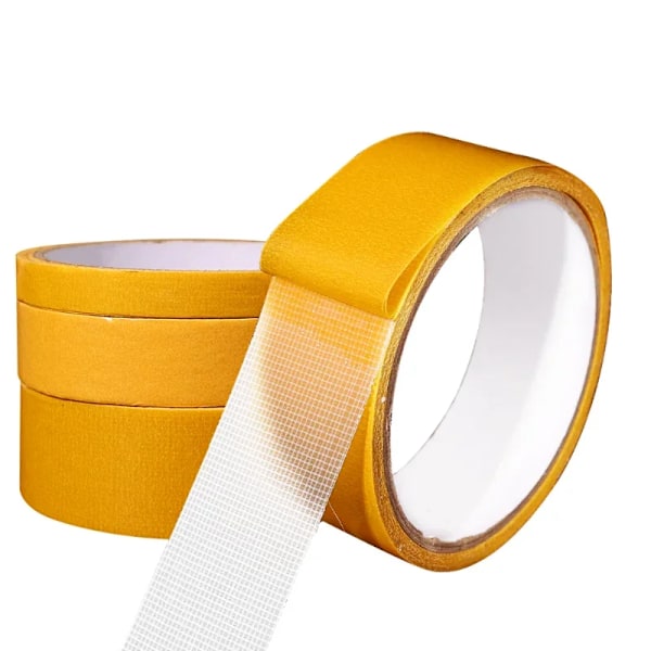 1 Rull 5M Dubbel Sided Tejp Hög Viskositet Grid Fiber Transparent Dubbel Sided Tejp Klibbig Adhesiv Fiber Mesh Tejp