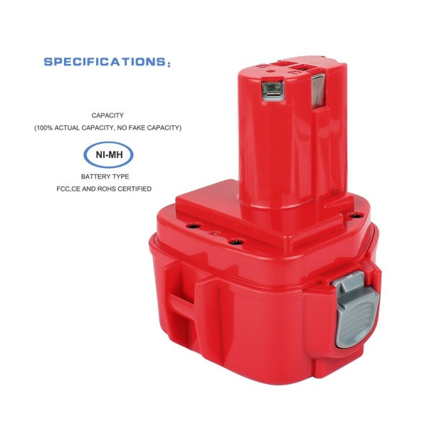 12V 4000mAh För Makita PA12 Batteri Trådlösa Verktyg Byte Batteri