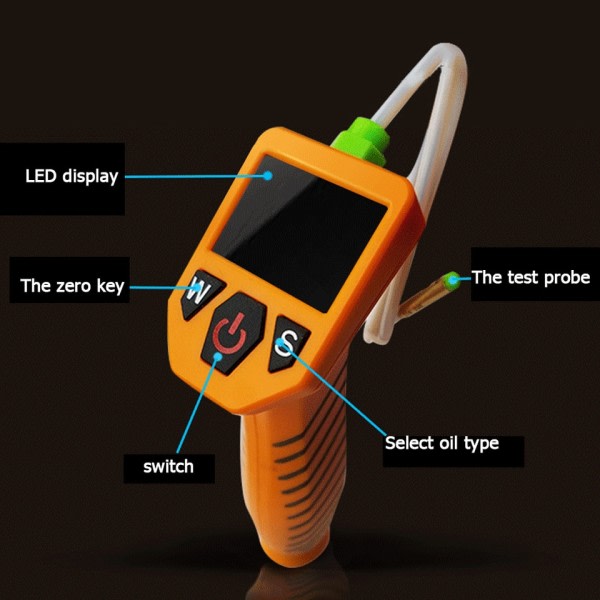 Motor Olje Tester för Auto Kontroll Olje Kvalitet Detektor med LED Display Gas Analysator Bil Test Verktyg