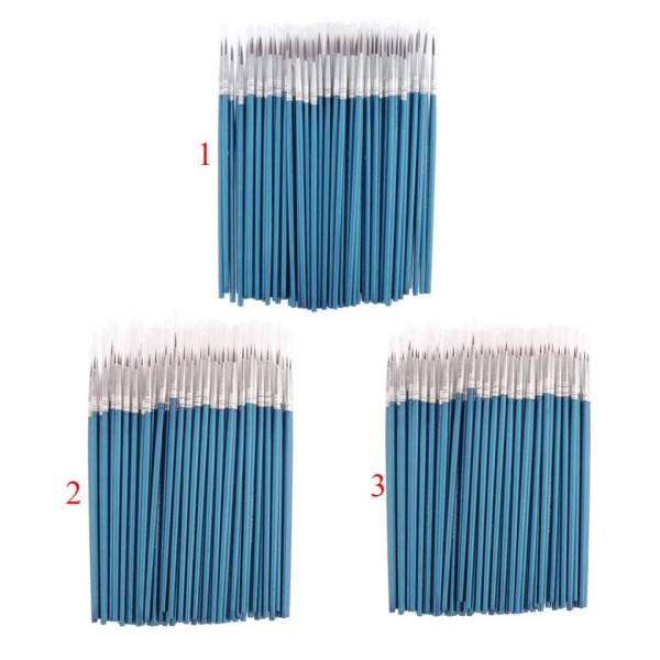 Maling pensel sett 100 stk nylon hårbørster for akryl olje akvarell maling kunstner prof maling sett