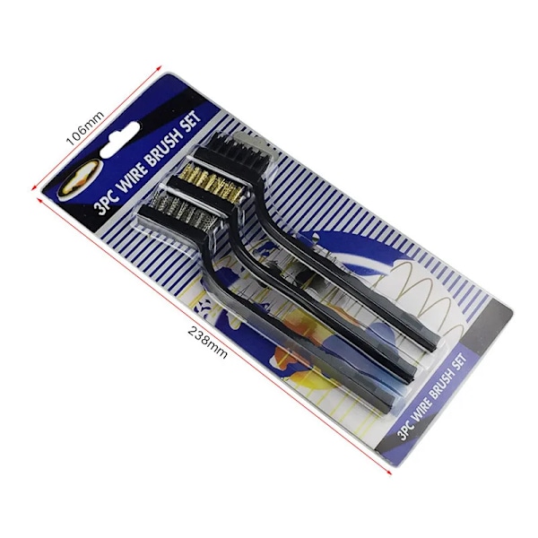Dobbeltende Stål Wire Børste & Nylon Pick Set