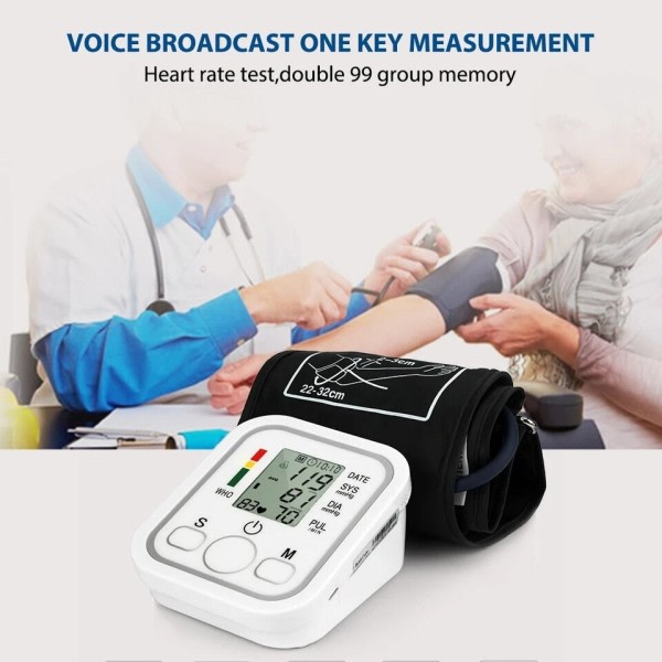 Stemme Digital Arm Blod trykk måler automatisk trykk tonometer