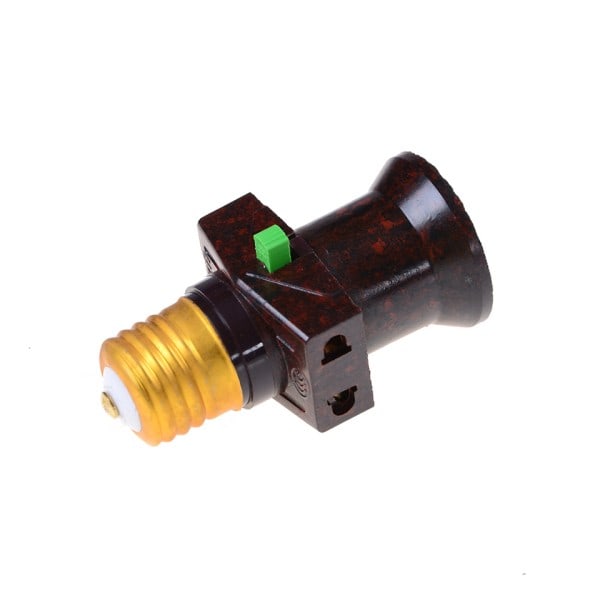 240V E27 Skrue Pære Holder Konverter Til Med Switch Lampe Socket