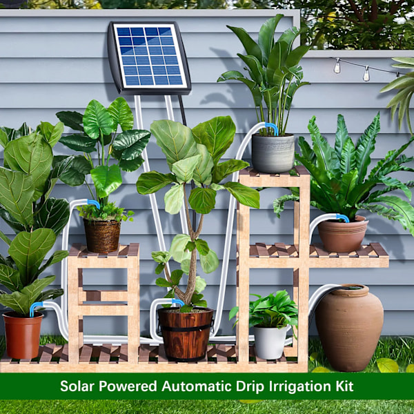 Sol Bevattning Solar Auto Bevattning System Soldriven Automatisk Dropp Bevattning Kit