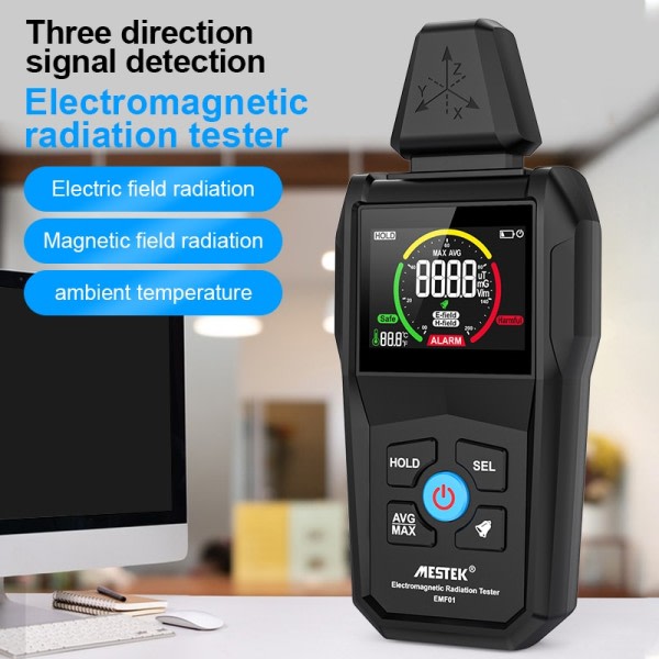 EMF Mätare Digital Färg Skärm Hushåll Elektromagnetisk Fält EMF Detektor