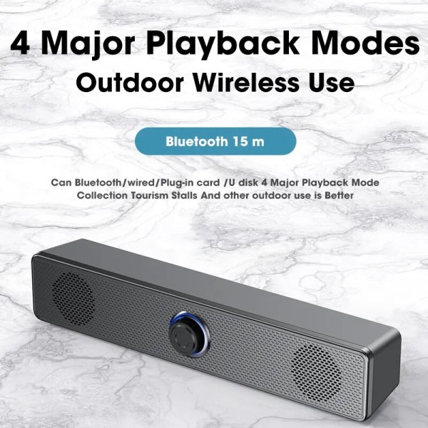 Hjem Kino Lyd System Bluetooth Høyttaler 4D Surround Soundbar Datamaskin Høyttaler