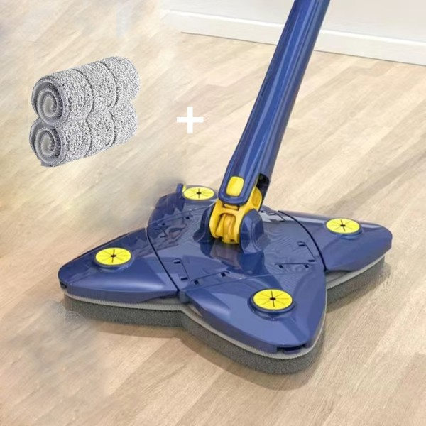 Vikbar Twist Mopp Självvridande 360 Fri Hand Tvätt Kläm X-typ Glas Tak Trappa Damm Hörn
