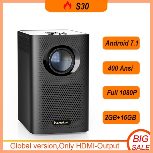S Portable 1080P Hem Theater Video LED Bluetooth Mini Projector Android 10.0  Projector
